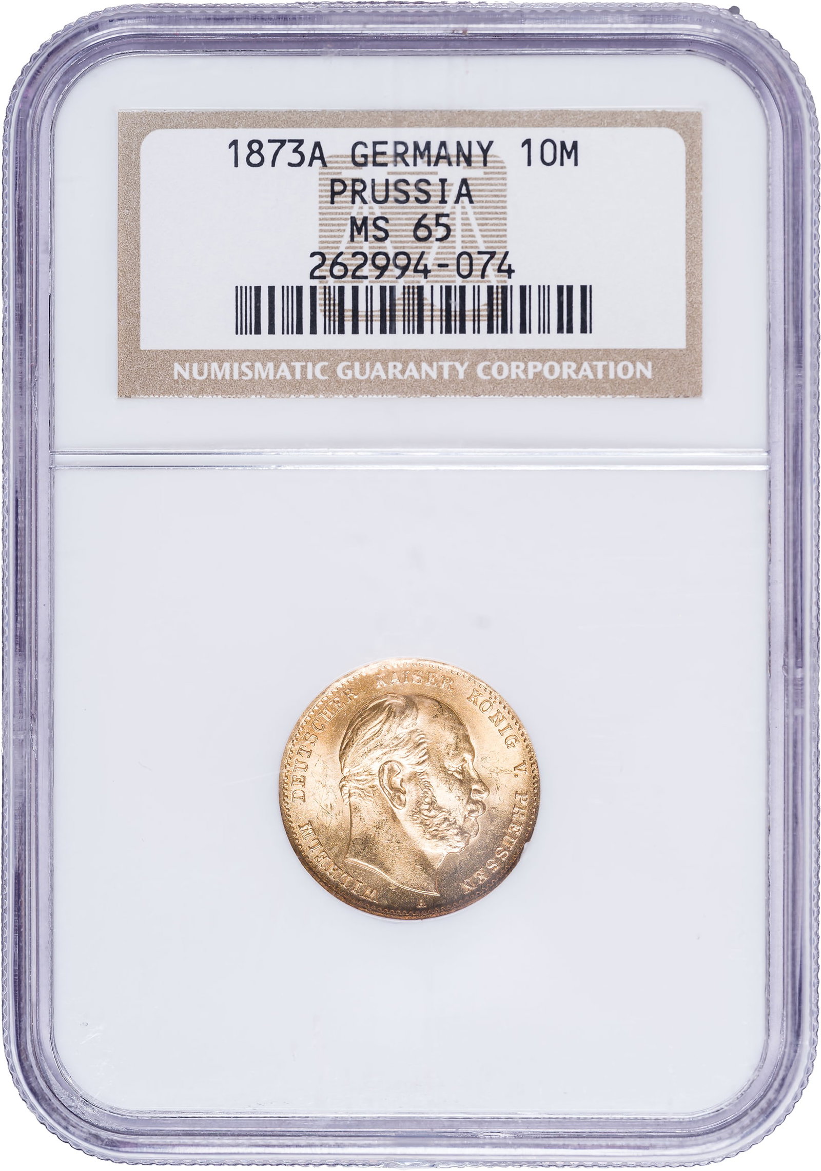 Prussia. NGC MS-65 1873-A 10 Marks Gold (1 of 2)