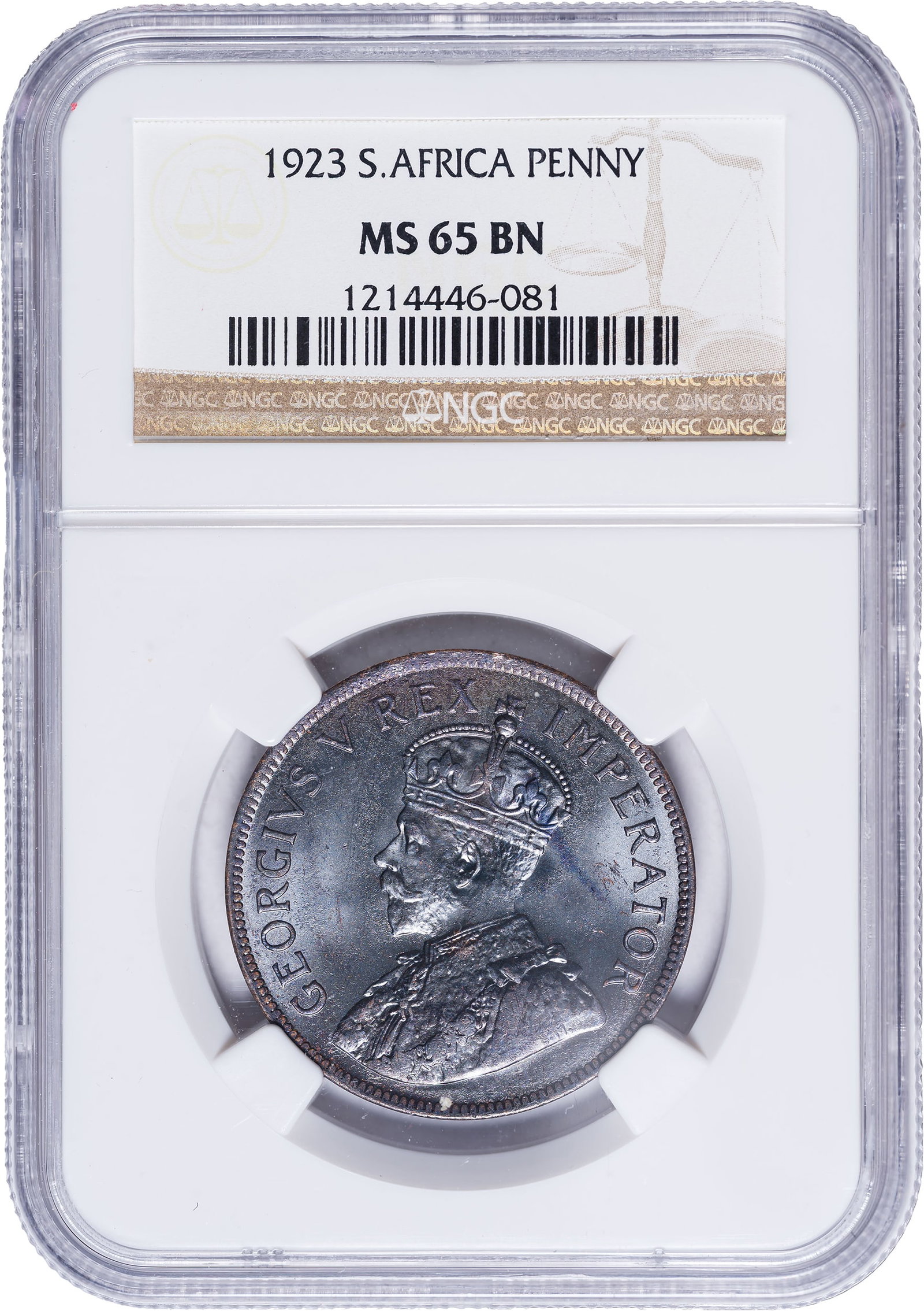 South Africa. NGC MS-65 BN 1923 Penny (1 of 2)
