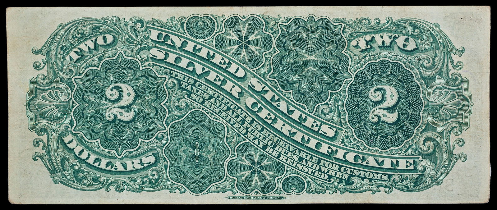 VF+ 1886 $2 Silver Certificate - 2
