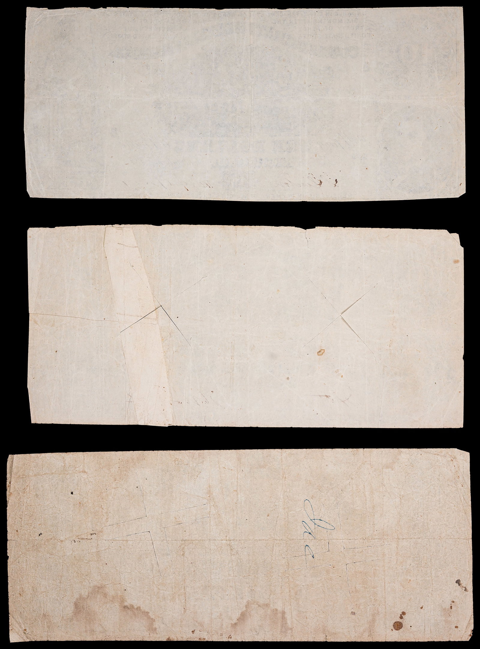Confederate. Mixed Denomination Note Group - 2