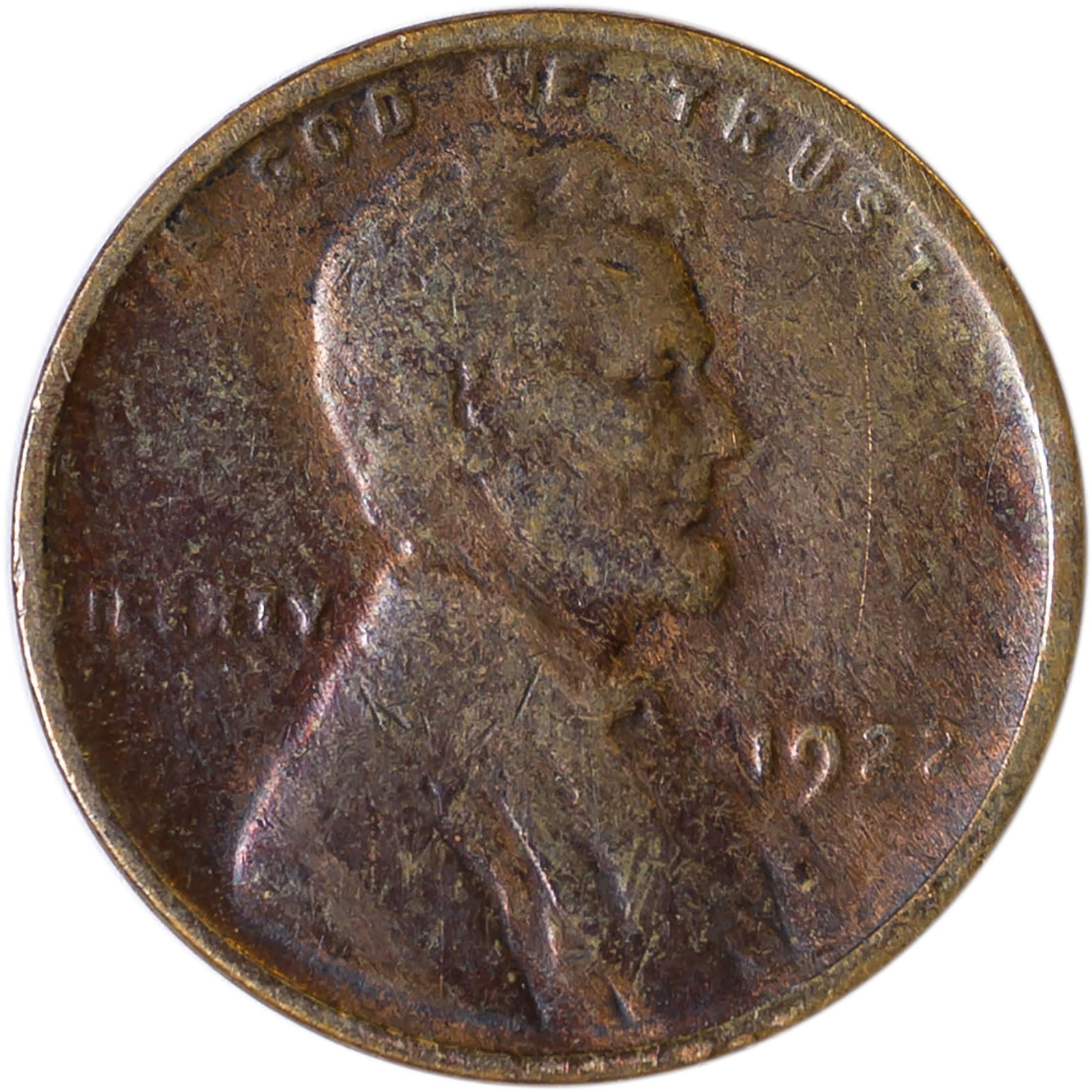 Fine-12 1922 "P" Lincoln Cent (1 of 2)