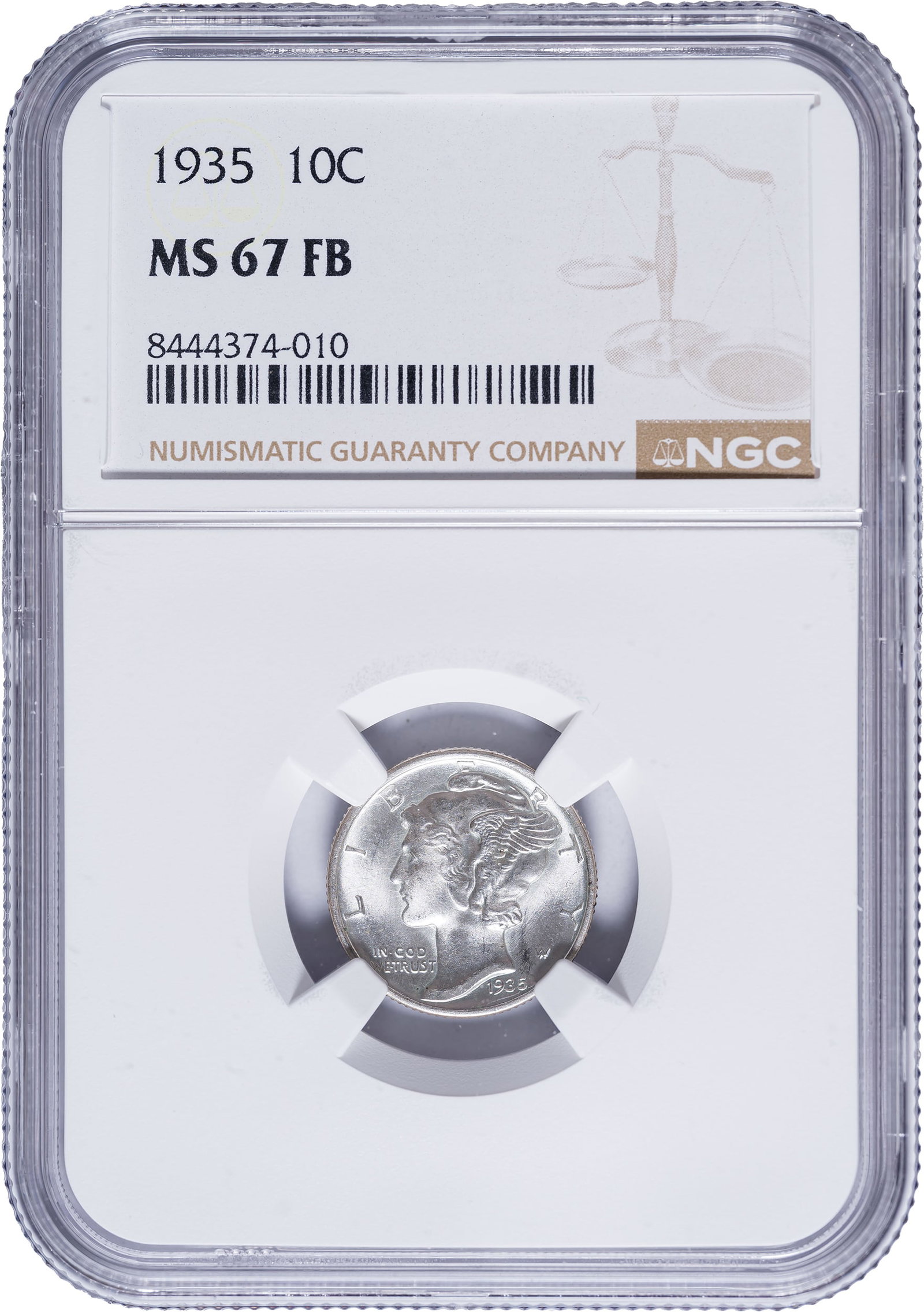 NGC MS-67 FB 1935 Mercury Dime (1 of 2)