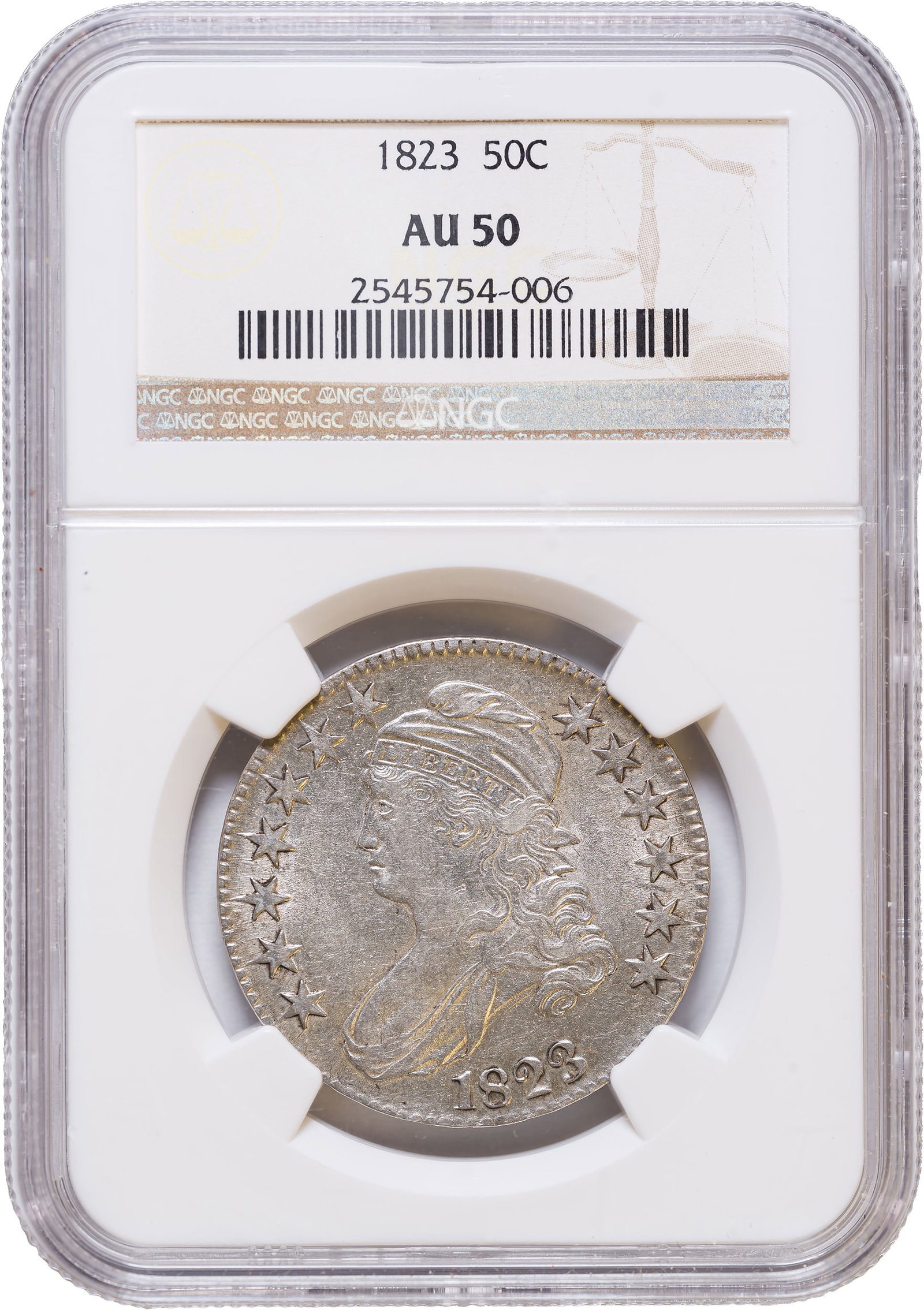 NGC AU-50 1823 Bust Half Dollar (1 of 2)