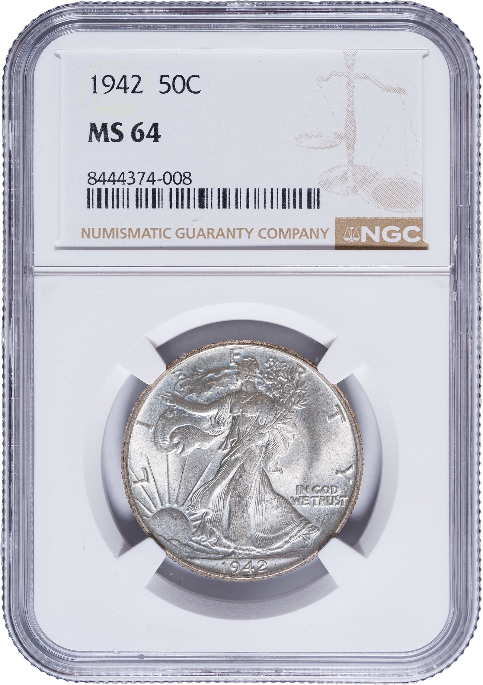 NGC MS-64 1942 Half Dollar (1 of 2)