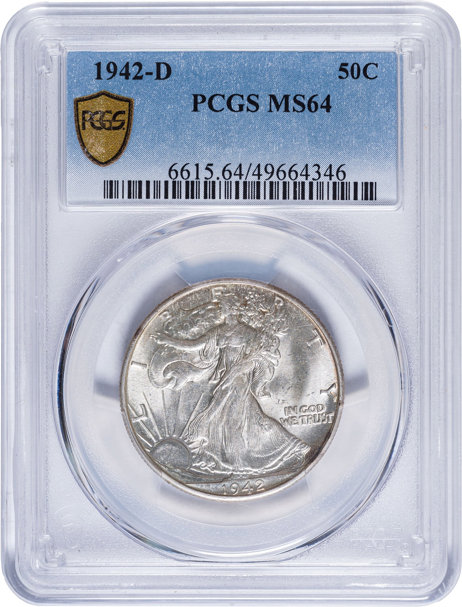 PCGS MS-64 1942-D Half Dollar (1 of 2)