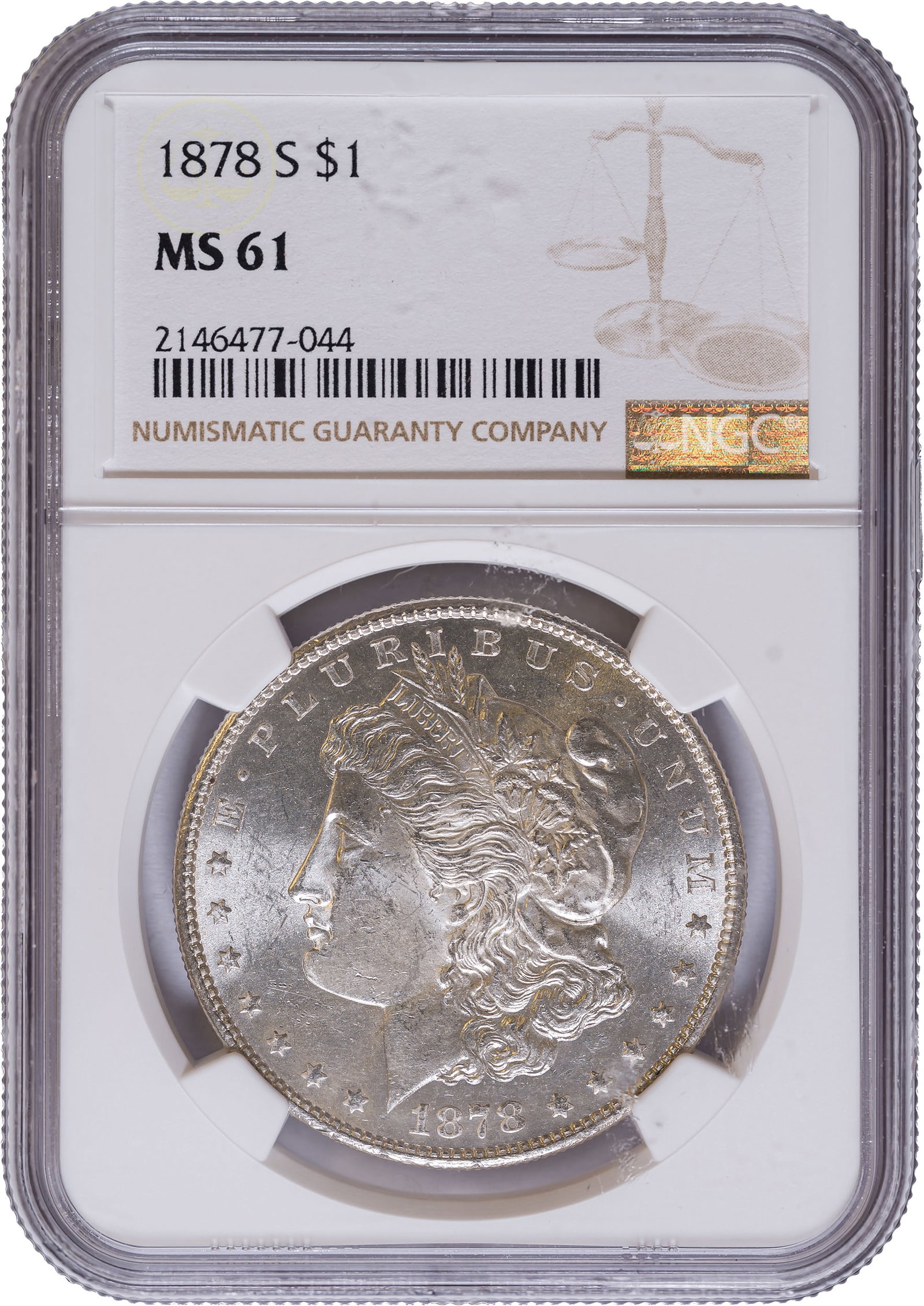 NGC MS-61 1878-S Morgan Dollar (1 of 2)