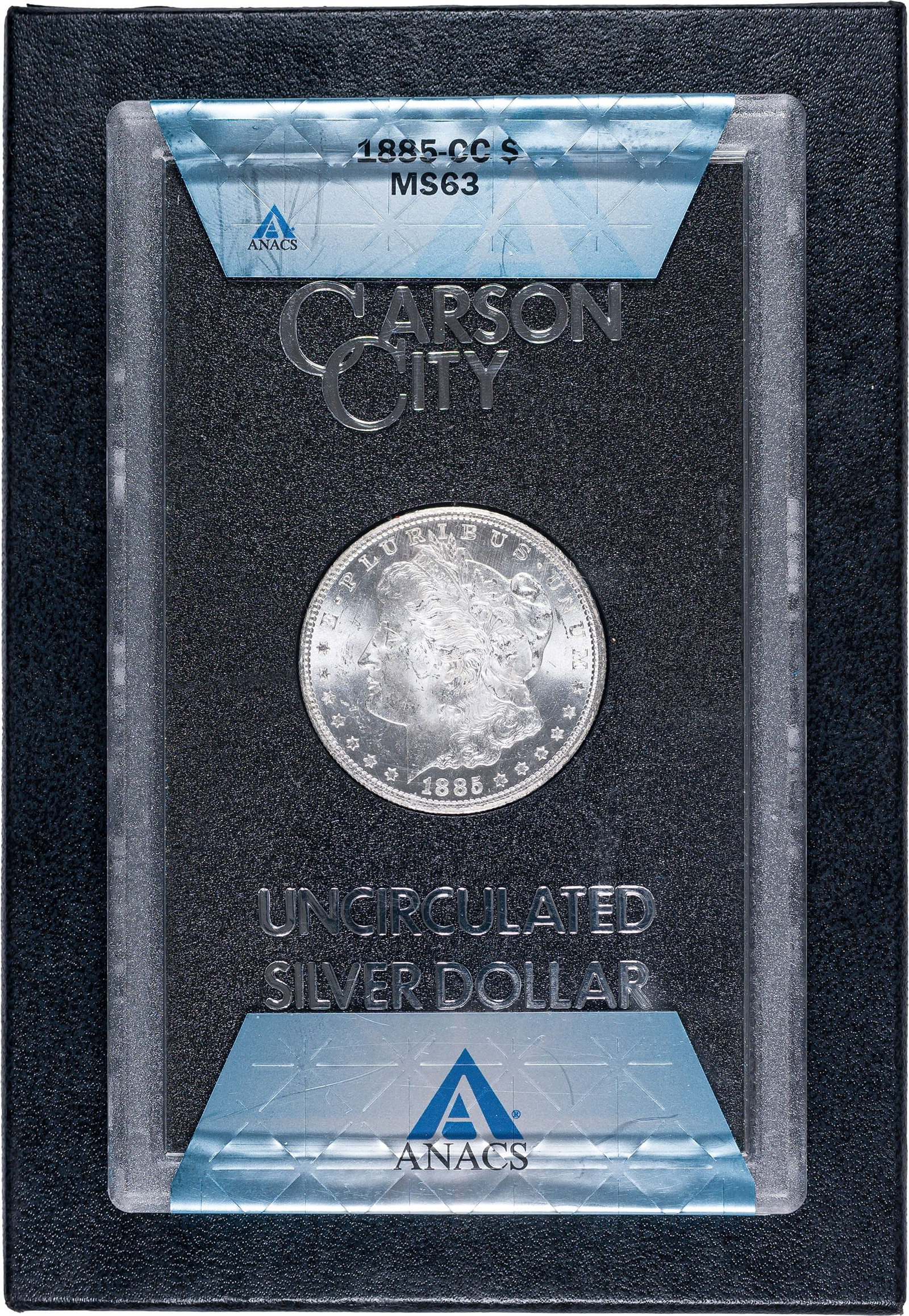 ANACS MS-63 1885-CC GSA Morgan Dollar (1 of 2)