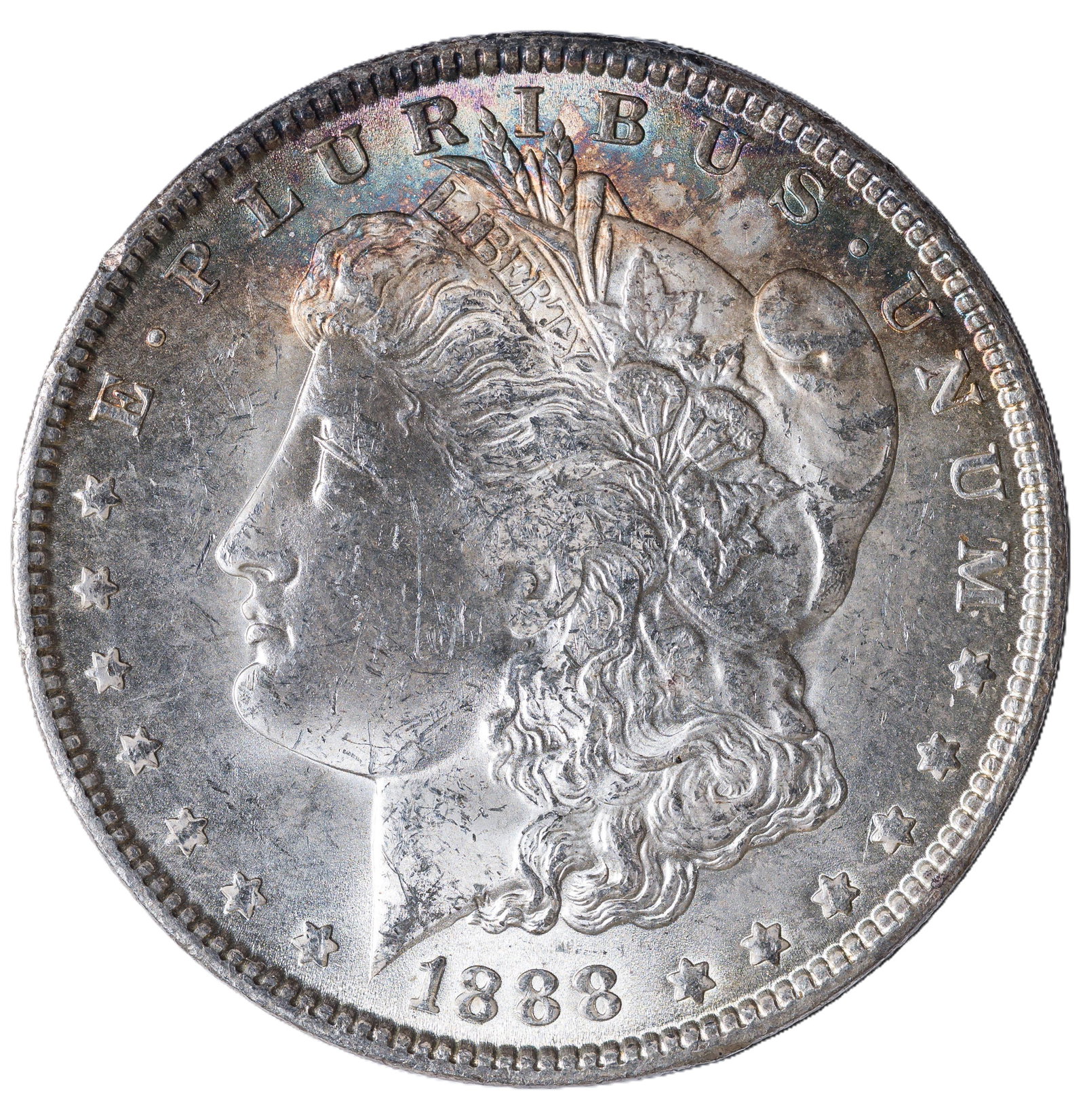 MS-63+ Toned 1888 Morgan Dollar (1 of 2)