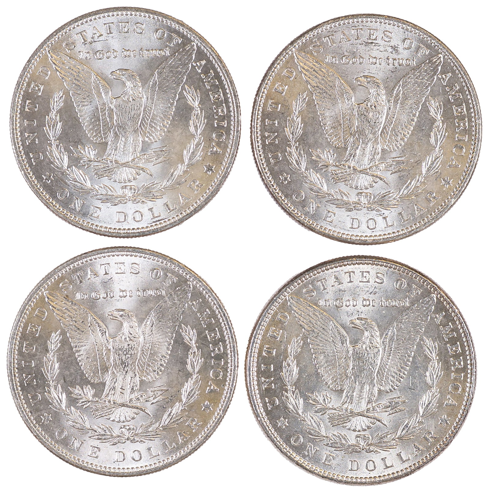4 UNC Morgan Dollars - 2