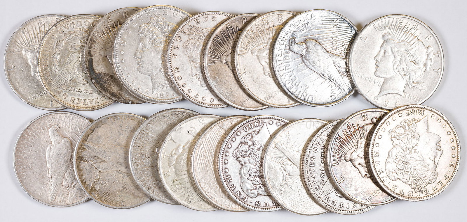 Ave. Circ. Morgan & Peace Dollar Roll (1 of 1)