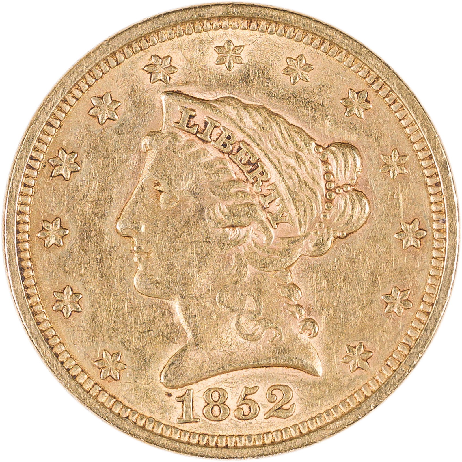 EF-AU 1852 $2.50 Gold (1 of 2)