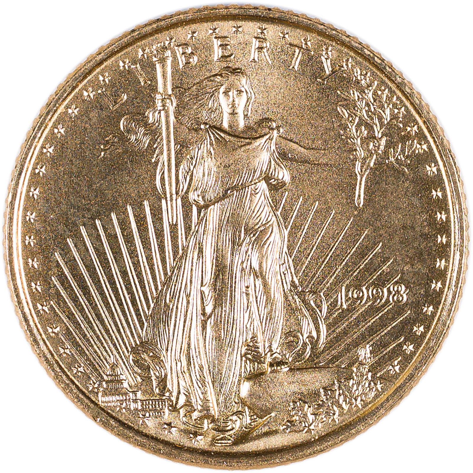 Gem Unc 1998 1/10th Ounce American Eagle Gold (1 of 2)