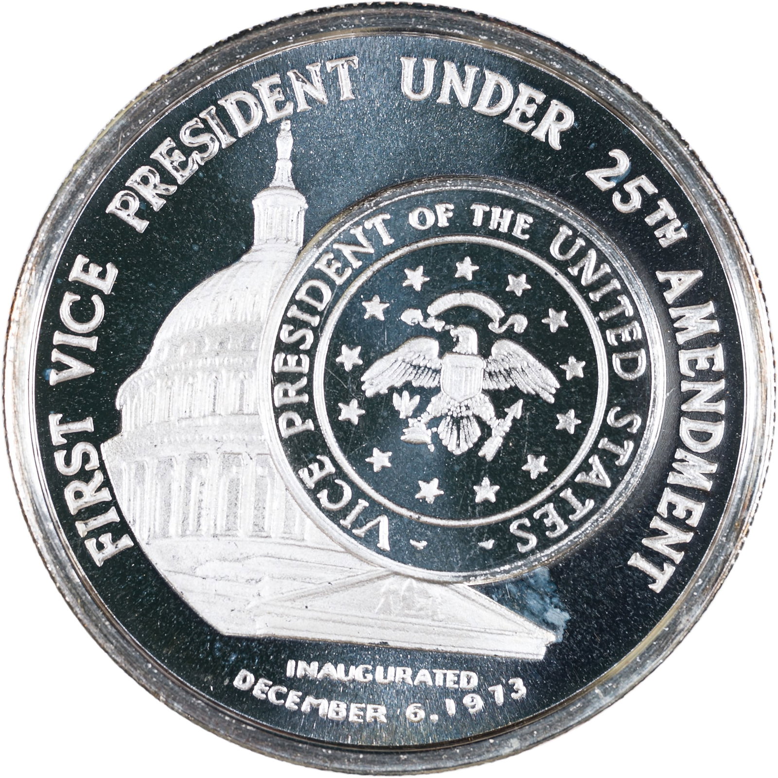 Gem Proof 1973 Gerald Ford VP Silver Medal - 2