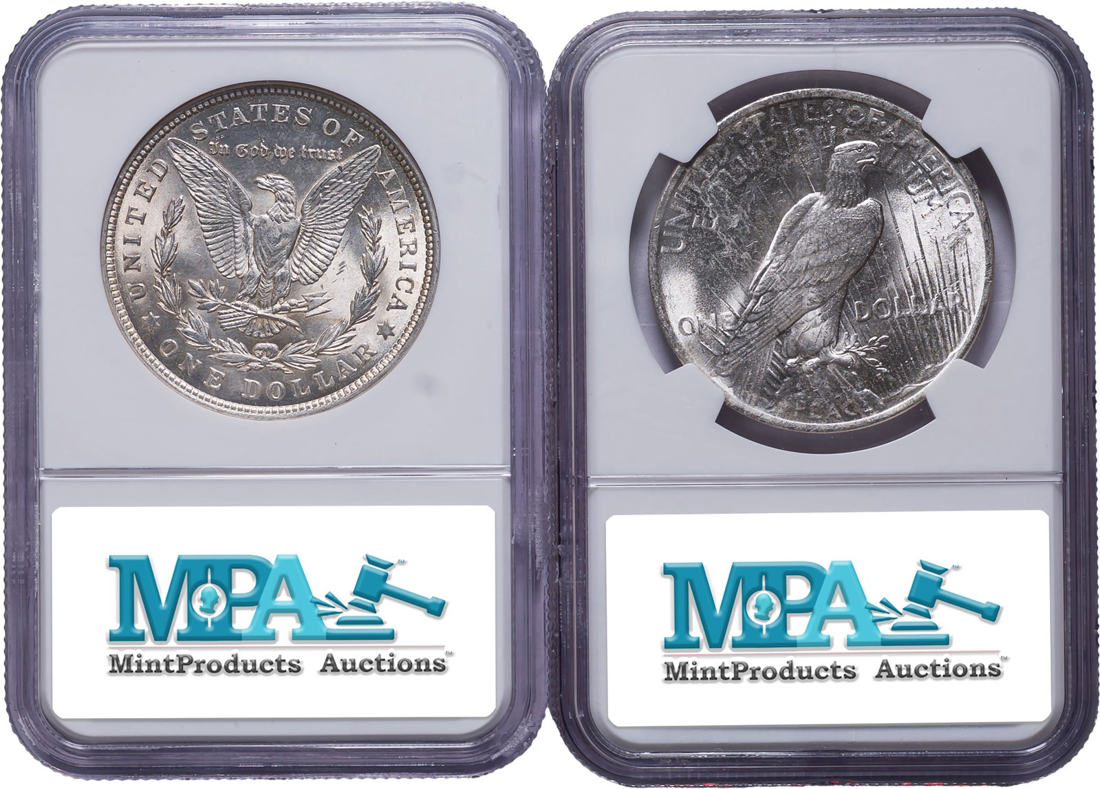 NGC-Certified Morgan and Peace Dollar Twosome - 2