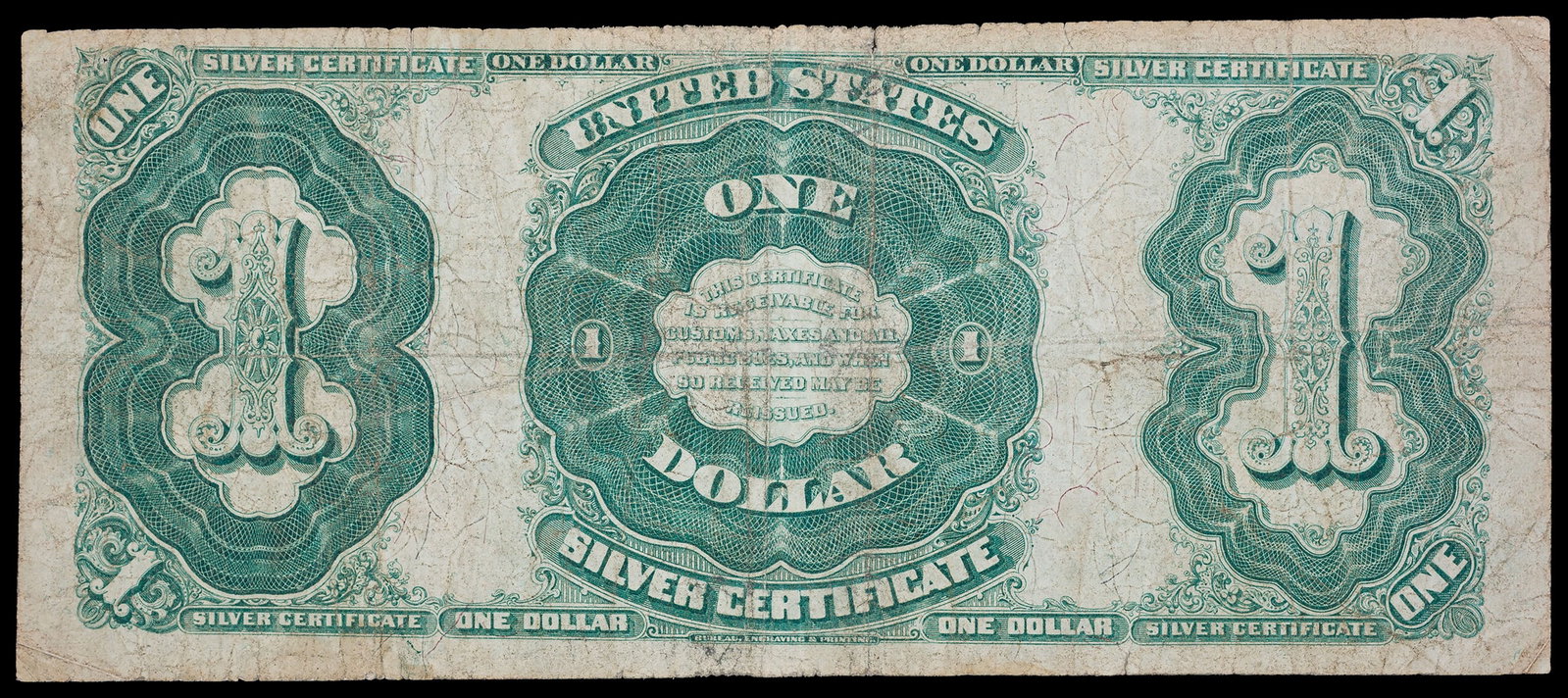 Fine 1891 $1 Marth Washington Silver Certificate - 2