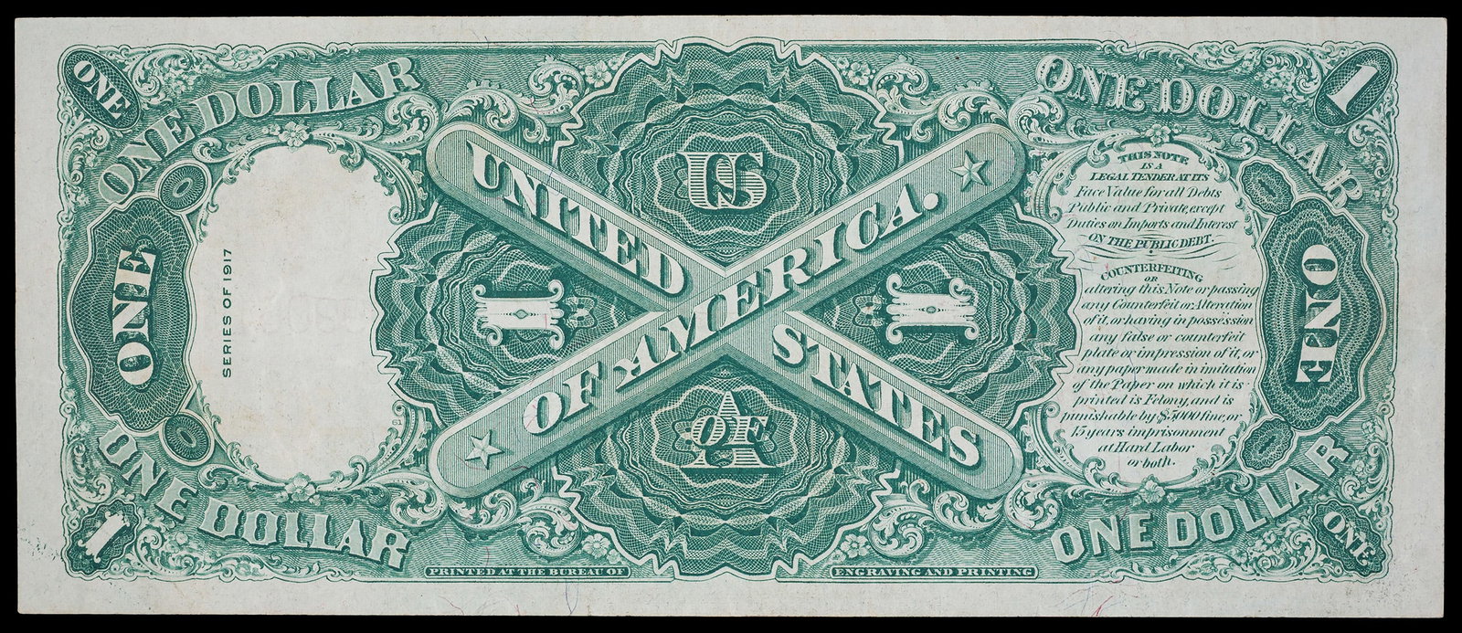 VF/EF 1917 $1 Legal Tender - 2