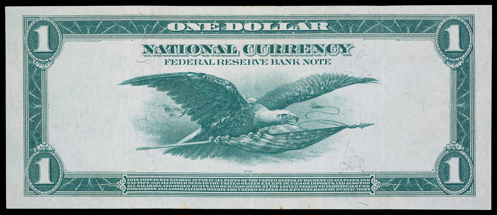 EF 1918 $1 Federal Reserve Note - 2