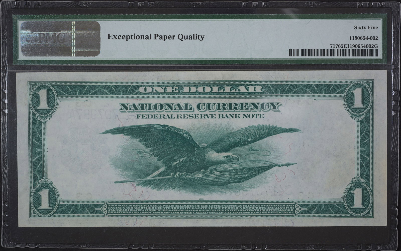 PMG 65 EPQ $1 Federal Reserve Note - 2