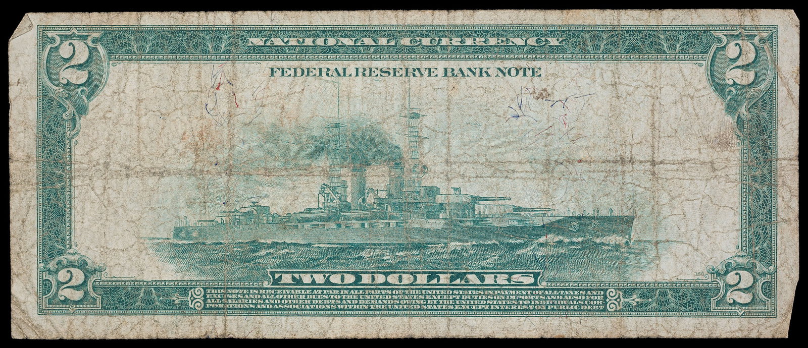 Fine 1918 $2 Federal Reserve Bank Note - 2