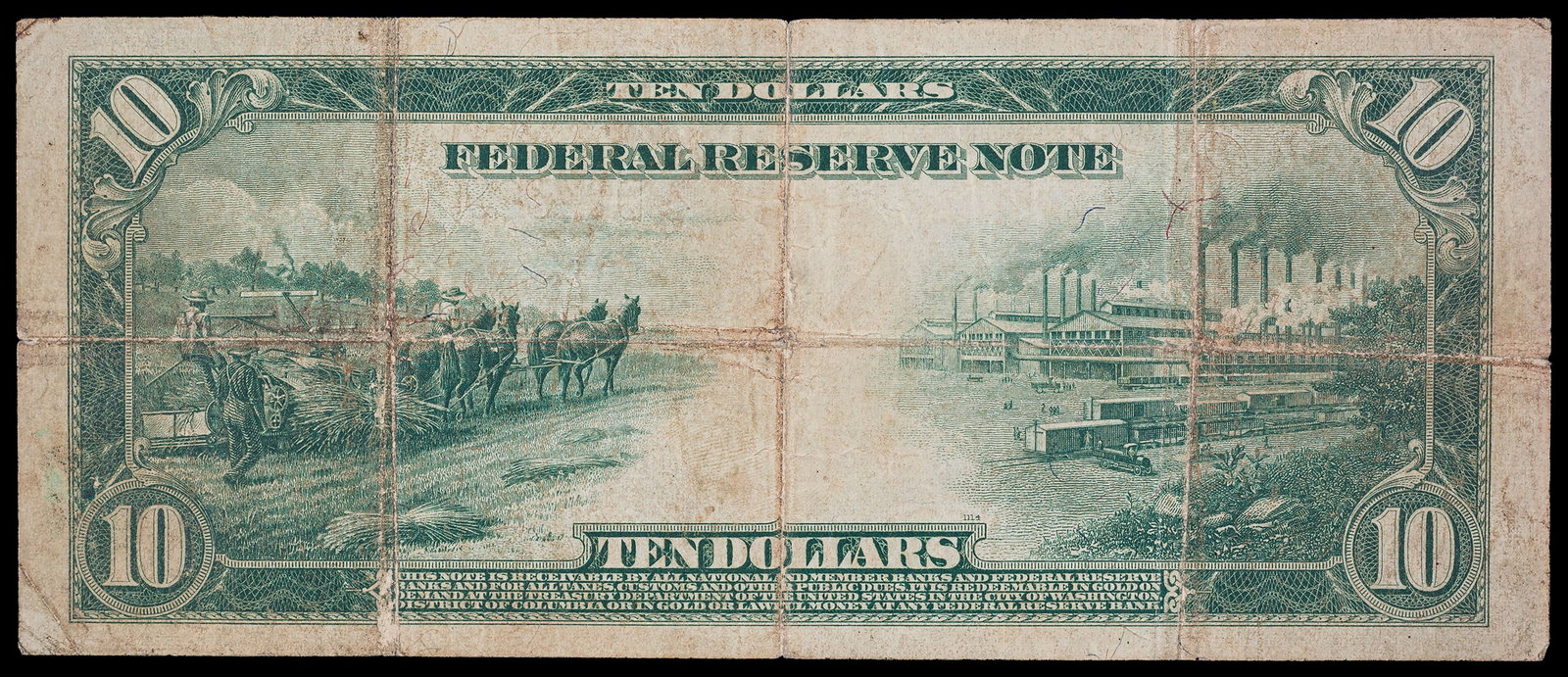 VF 1914 $10 Cleveland Federal Reserve Note - 2