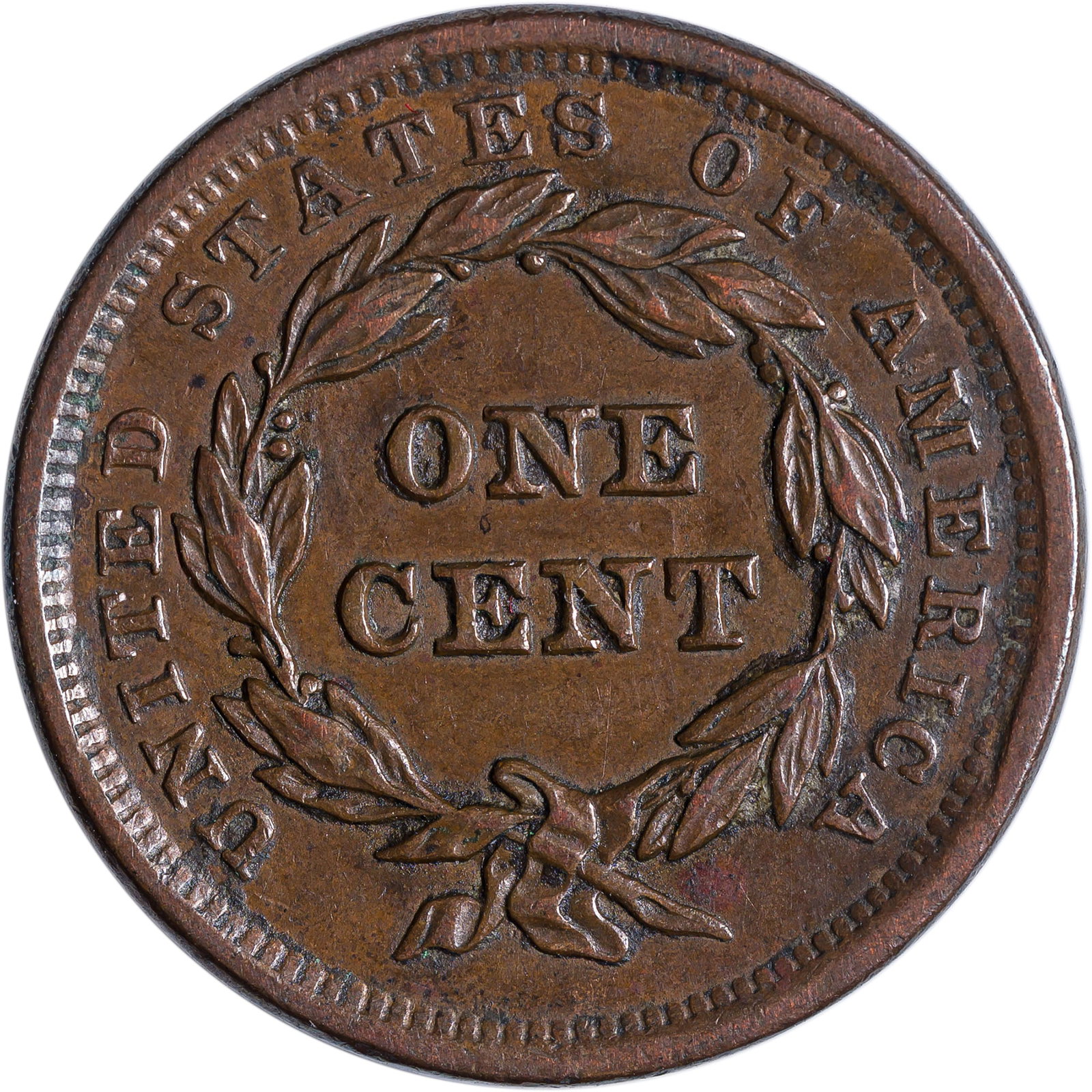 AU-50 1842 Large Cent - 2