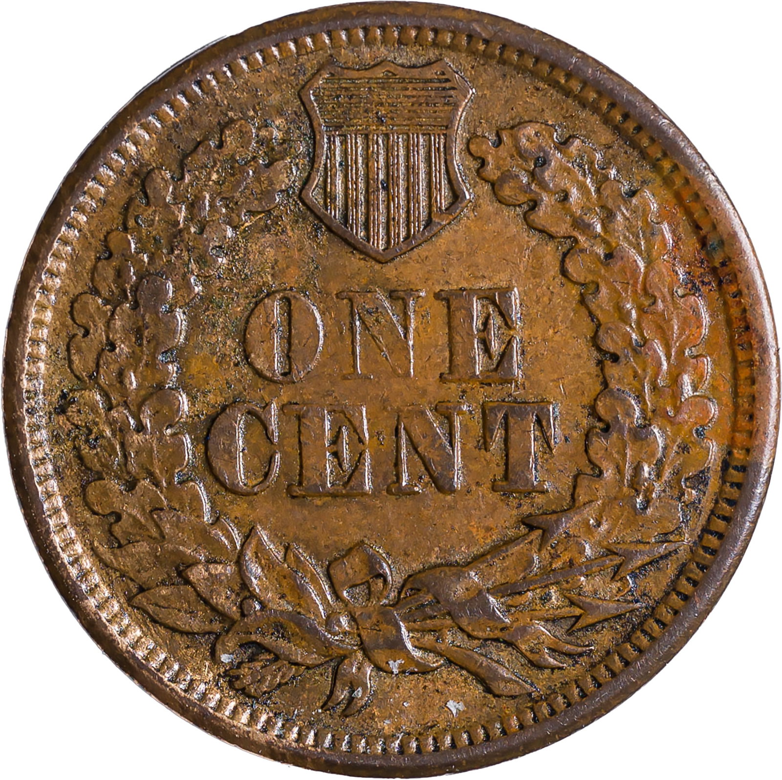 AU-50 1864-L Indian Cent - 2