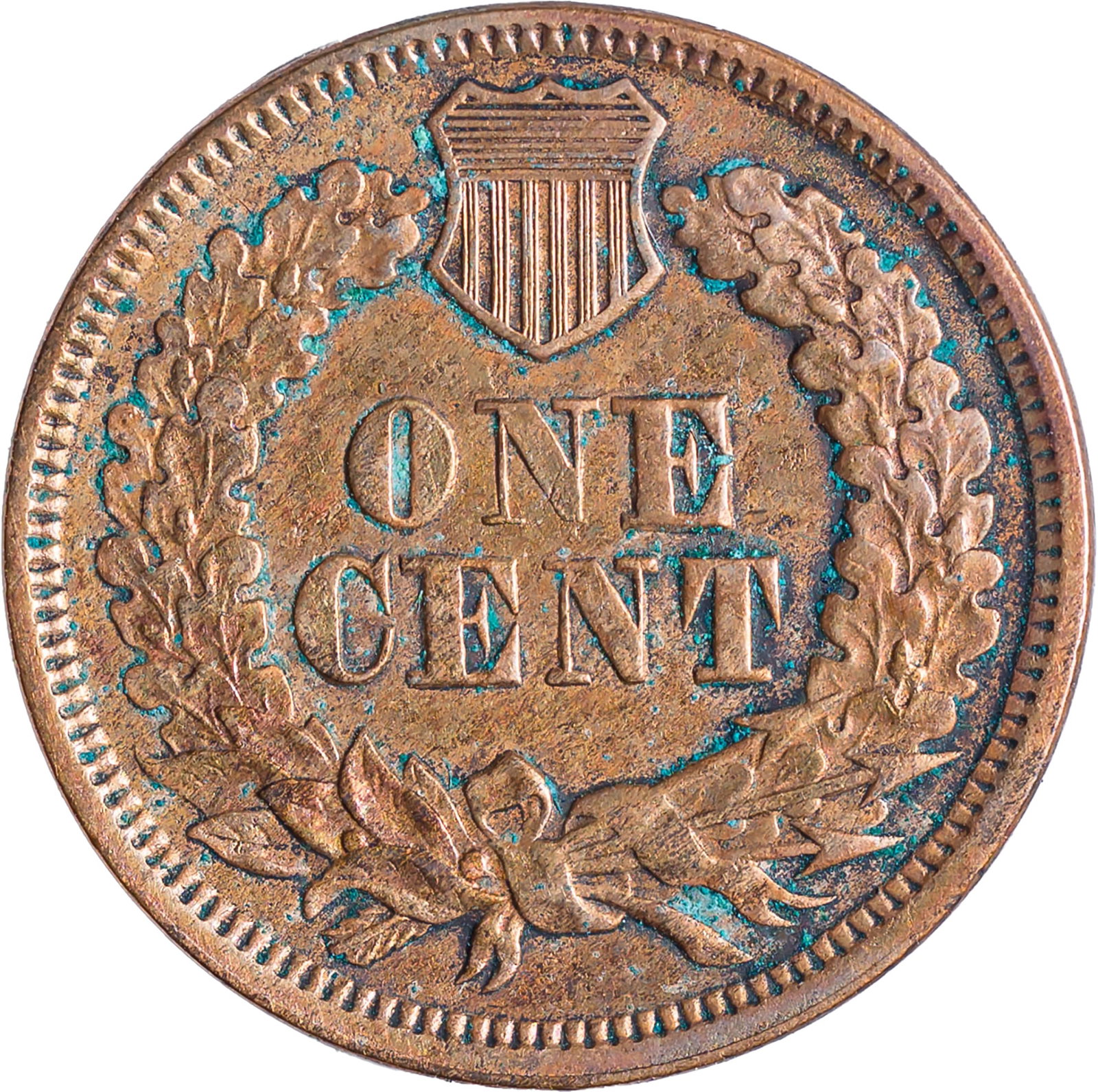 AU-50 Details 1870 Indian Cent - 2
