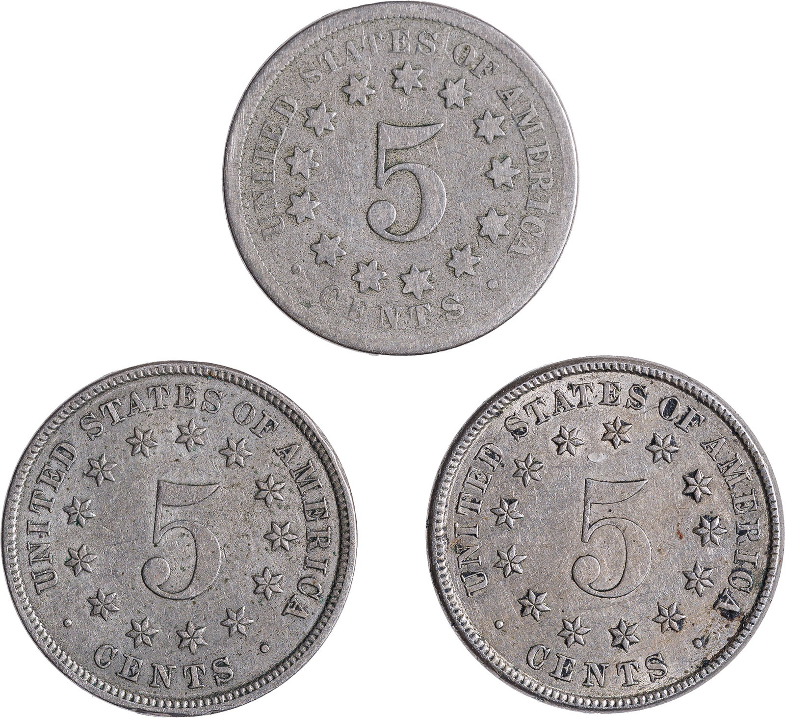 Shield Nickel Trio - 2