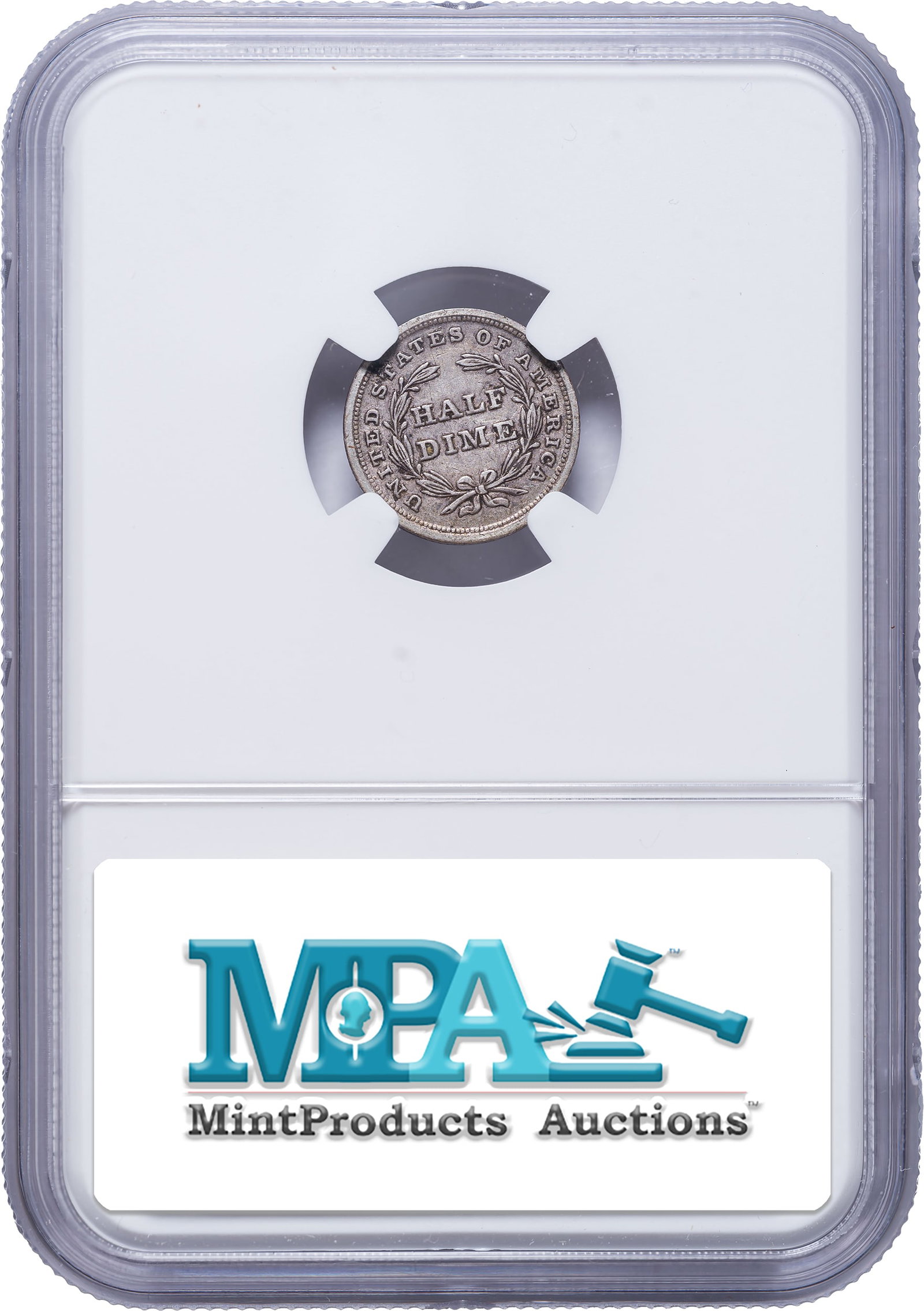NGC EF-45 1838 Small Stars Half Dime - 2