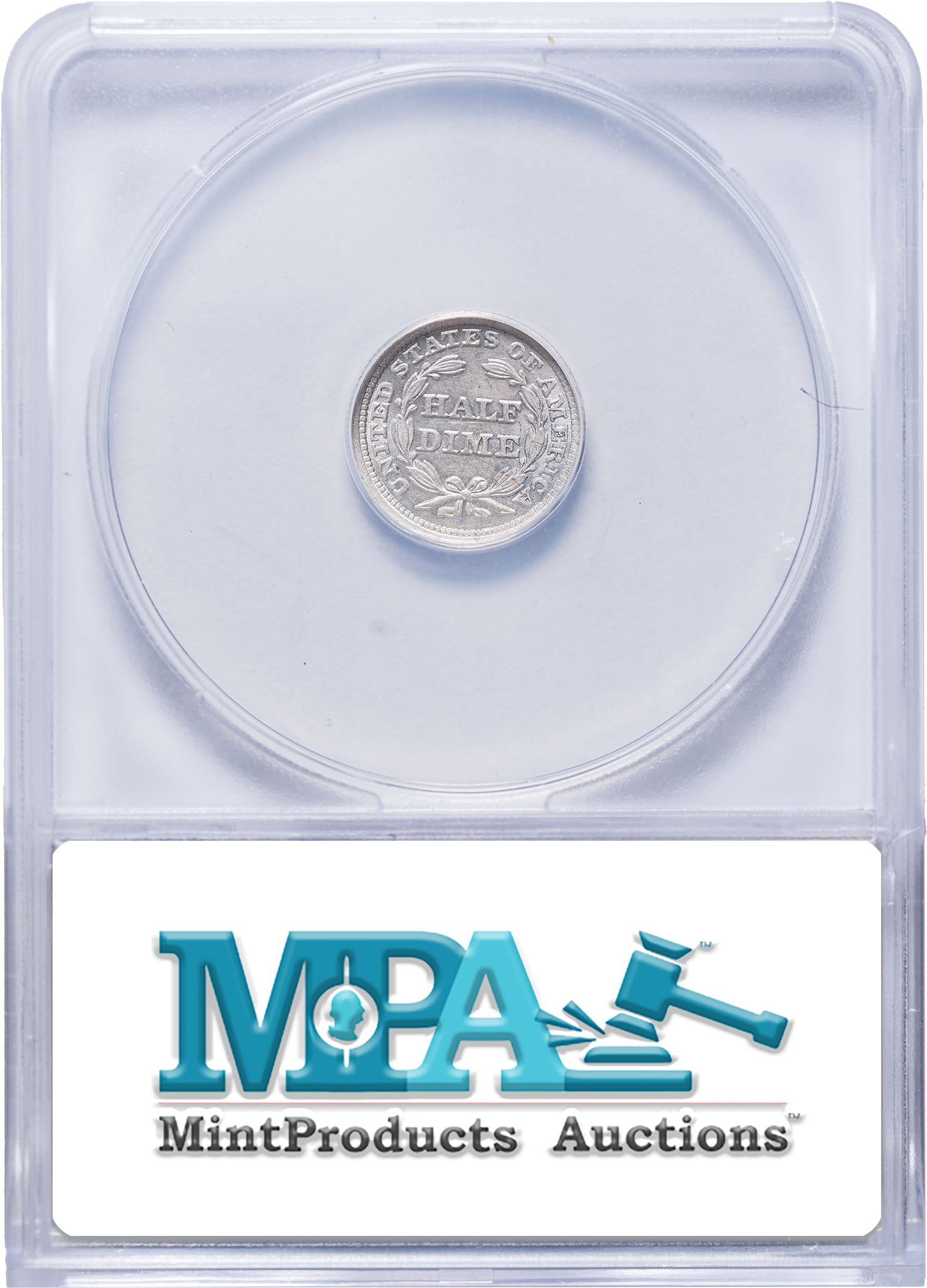ANACS AU-50 1857 Half Dime - 2