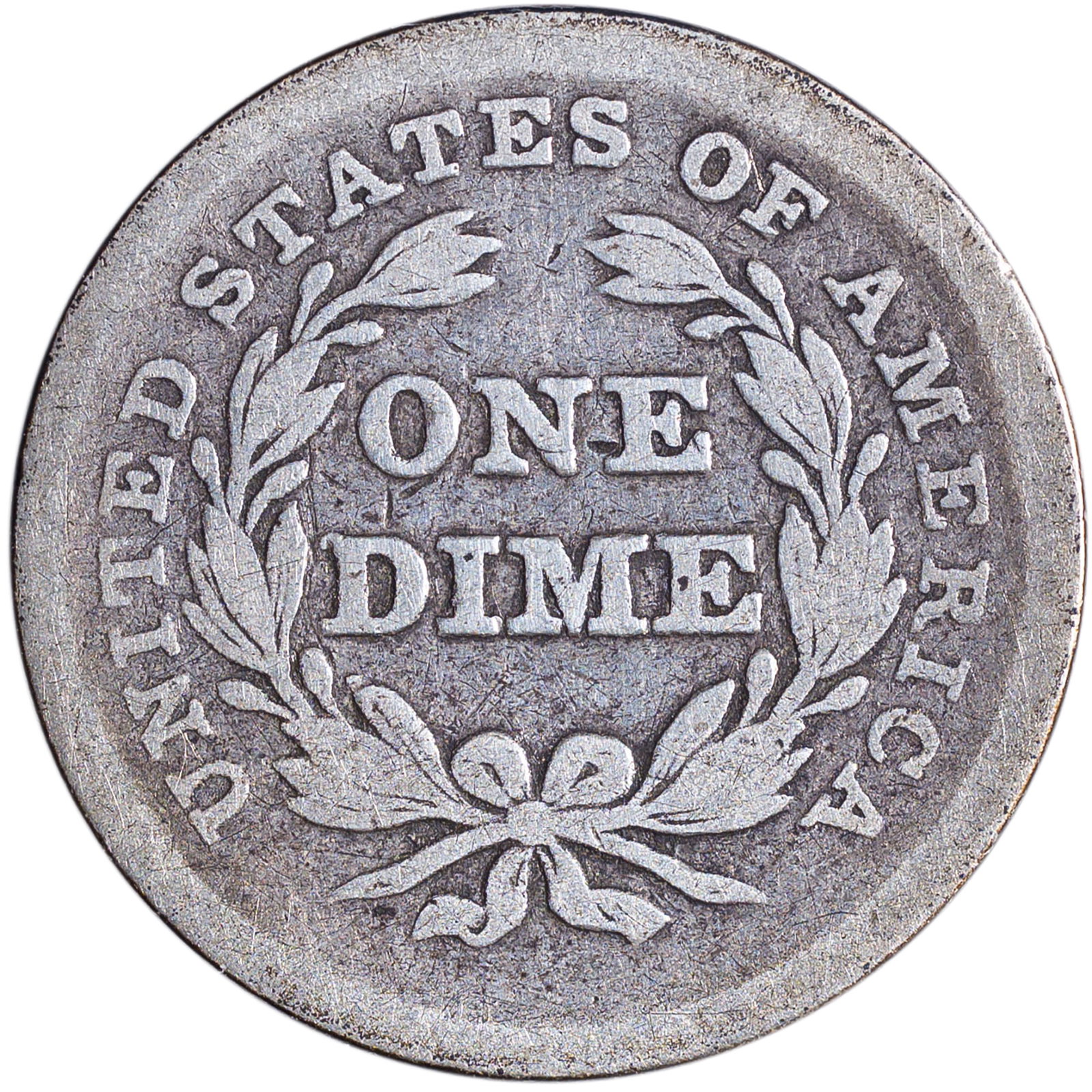 VG 1837 No Stars Liberty Seated Dime - 2
