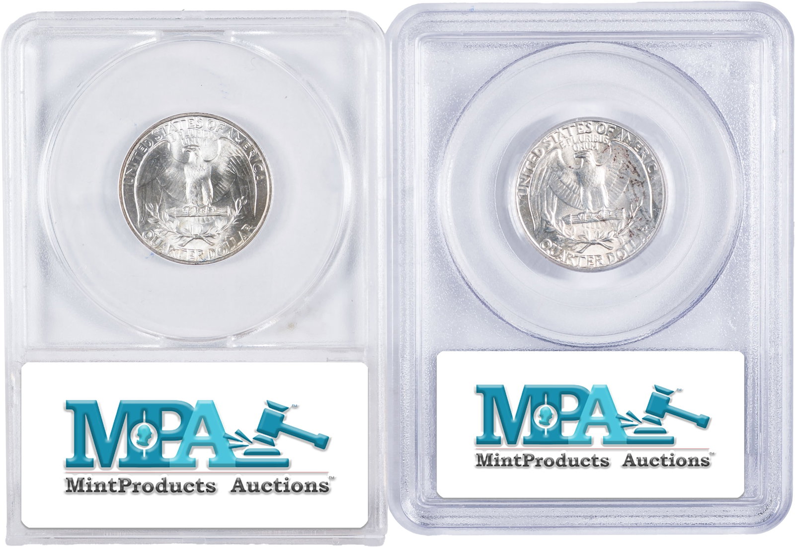 Certified Washington Quarter Dollar Duo - 2