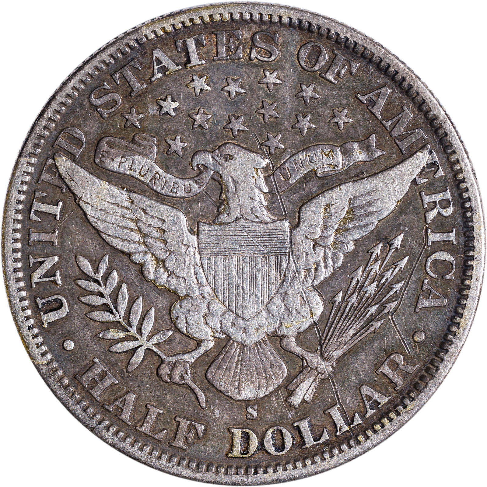 VF-20 Details 1893-S Barber Half Dollar - 2