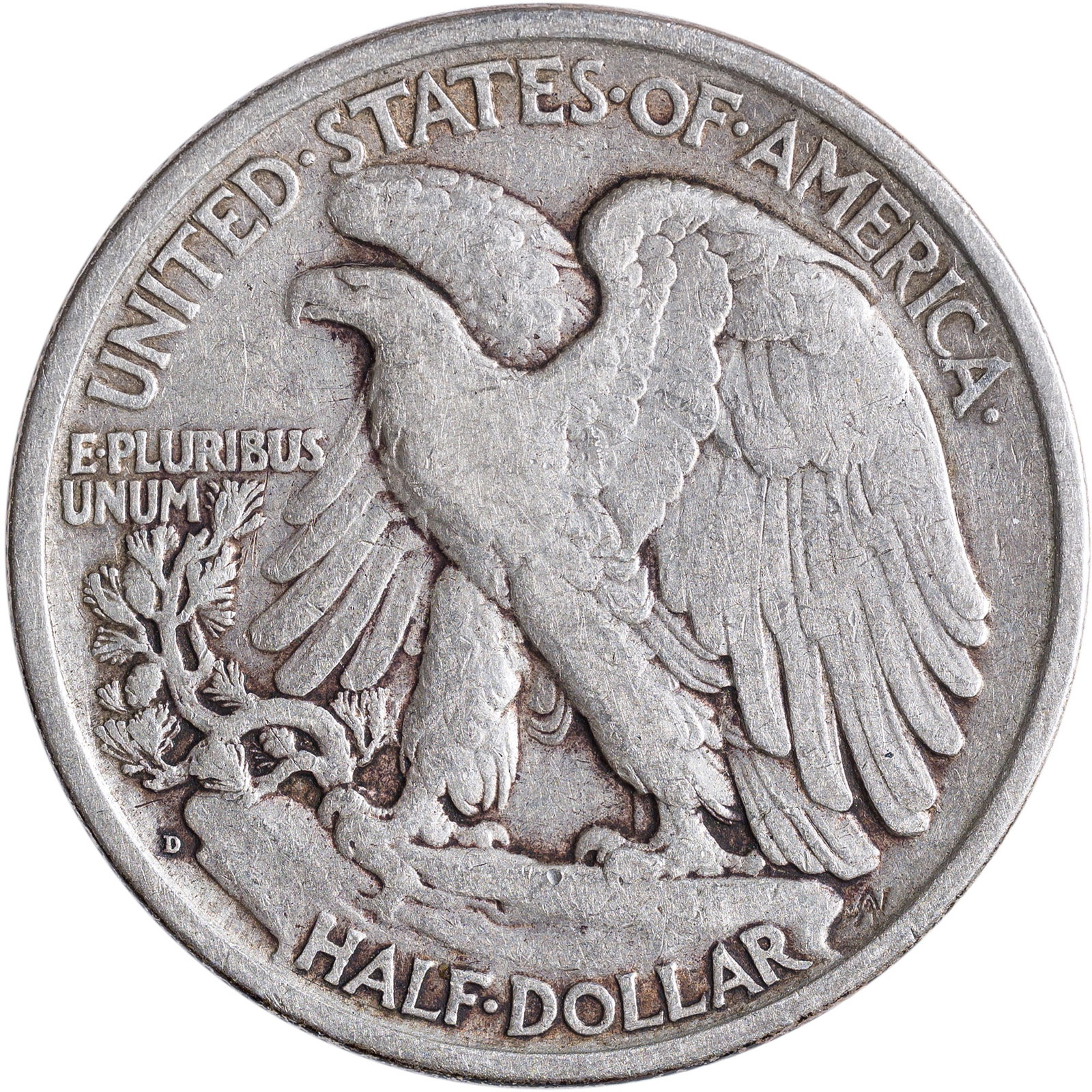 VF-20 1918-D Walking Liberty Half Dollar - 2