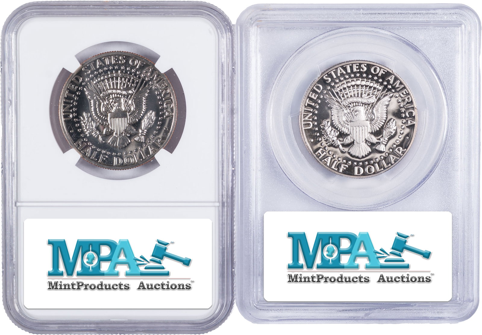 Certified Pair of Kennedy Half Dollars - 2