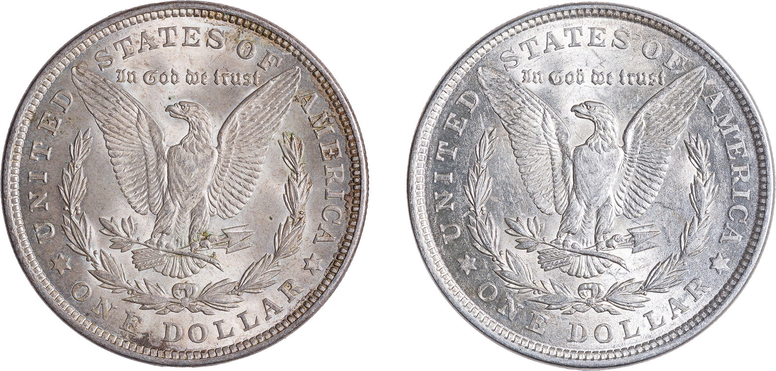 AU/BU 1921 Morgan Dollar Pair - 2