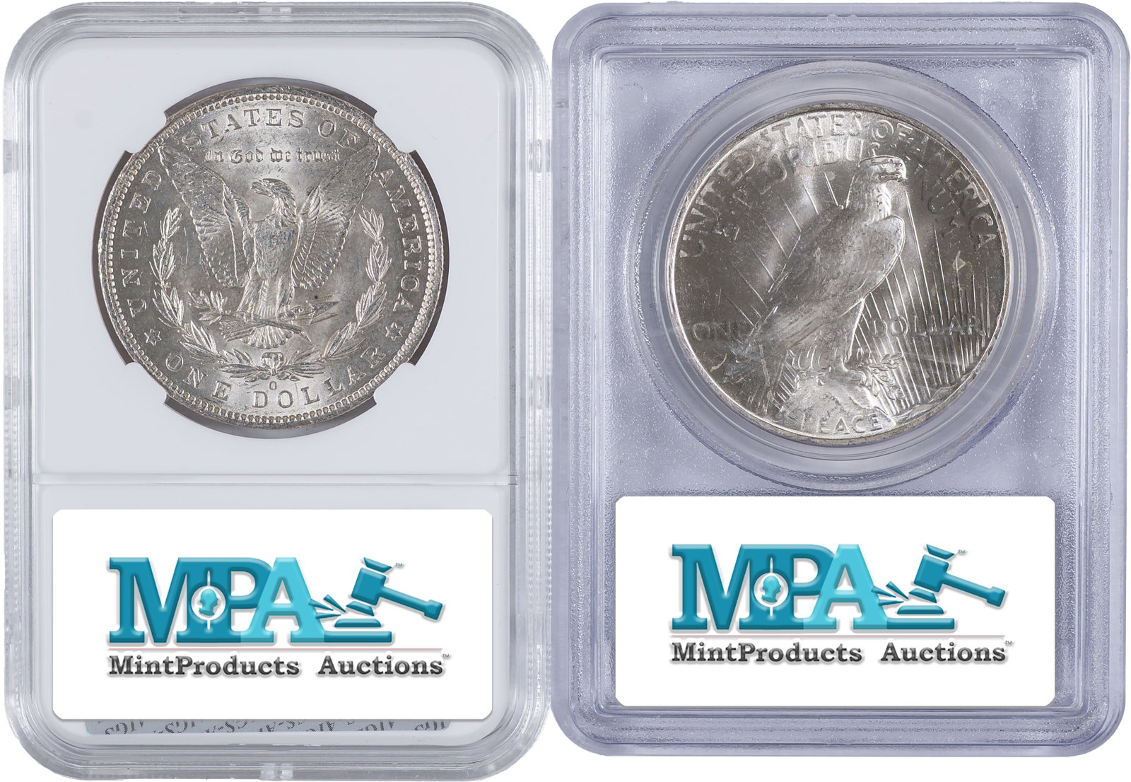 Mint State Silver Dollar Pair - 2