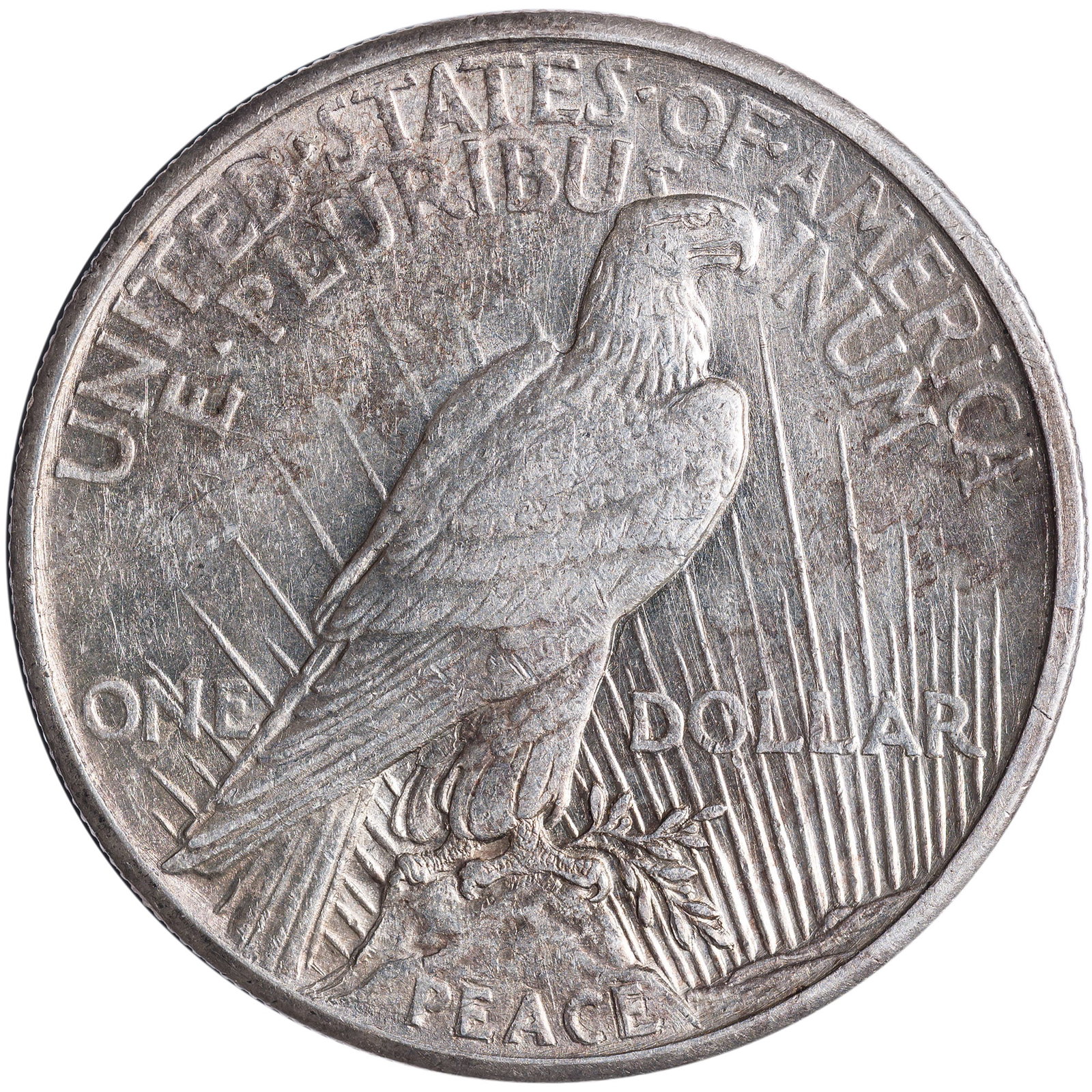 AU-50+ 1921 Peace Dollar - 2