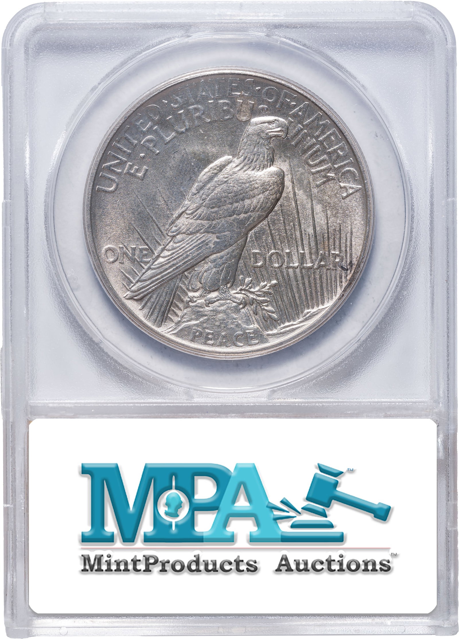 ANACS MS-62 1921 Peace Dollar - 2