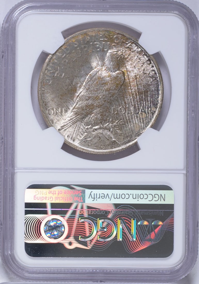 NGC MS-67 1922 Binion Collection Peace Dollar - 2