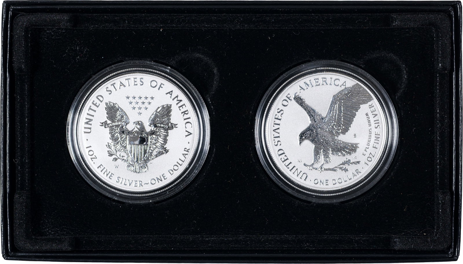 2021 Reverse Proof Silver Eagle 2 Piece Set - 2