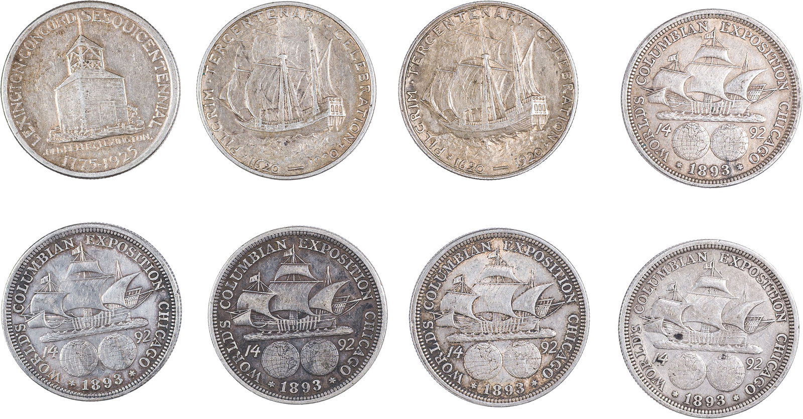8 Piece Commemorative Half Dollar Lot - 2