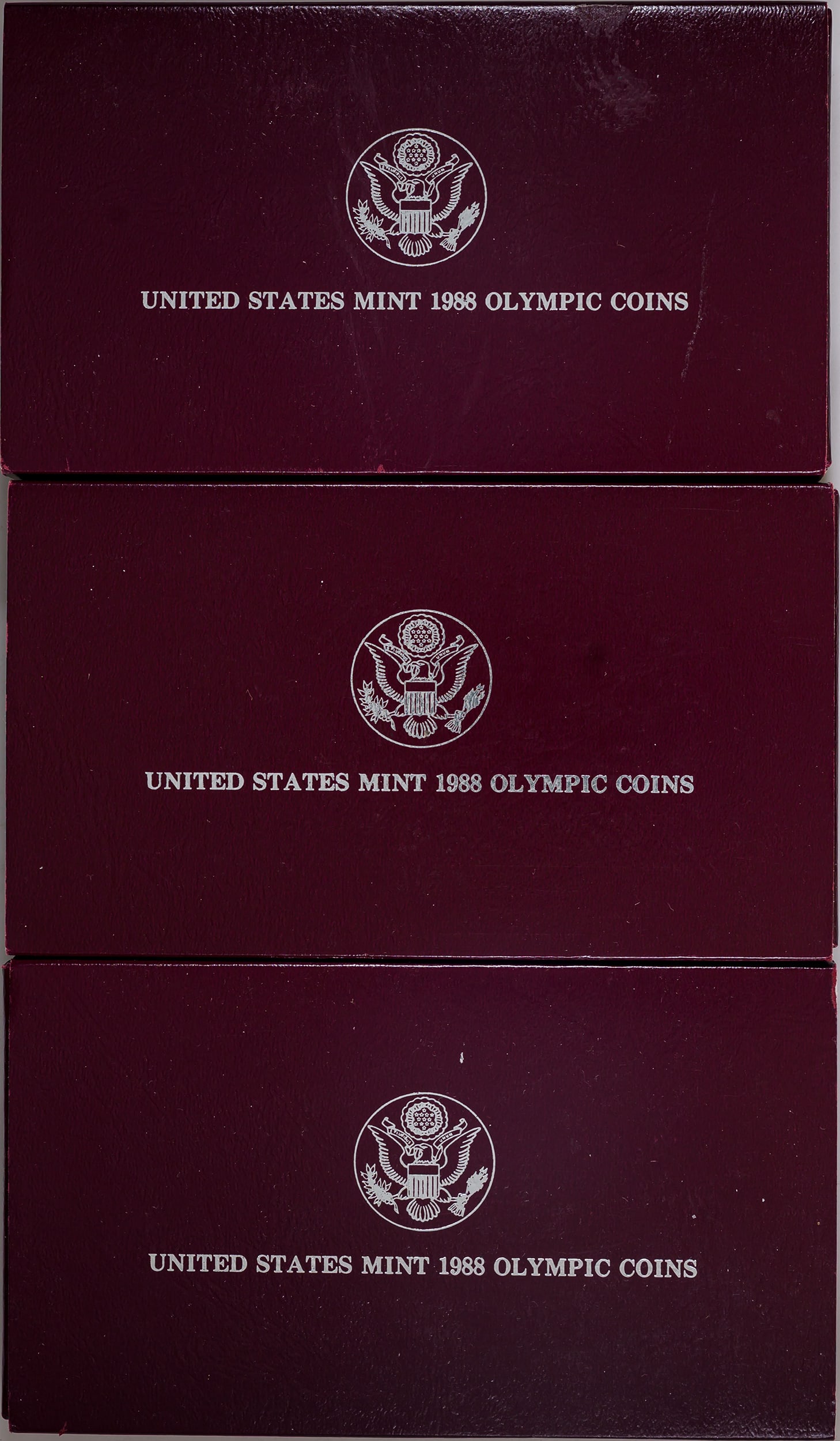 3 Pcs Proof 1988 Olympic Silver Dollars - 2