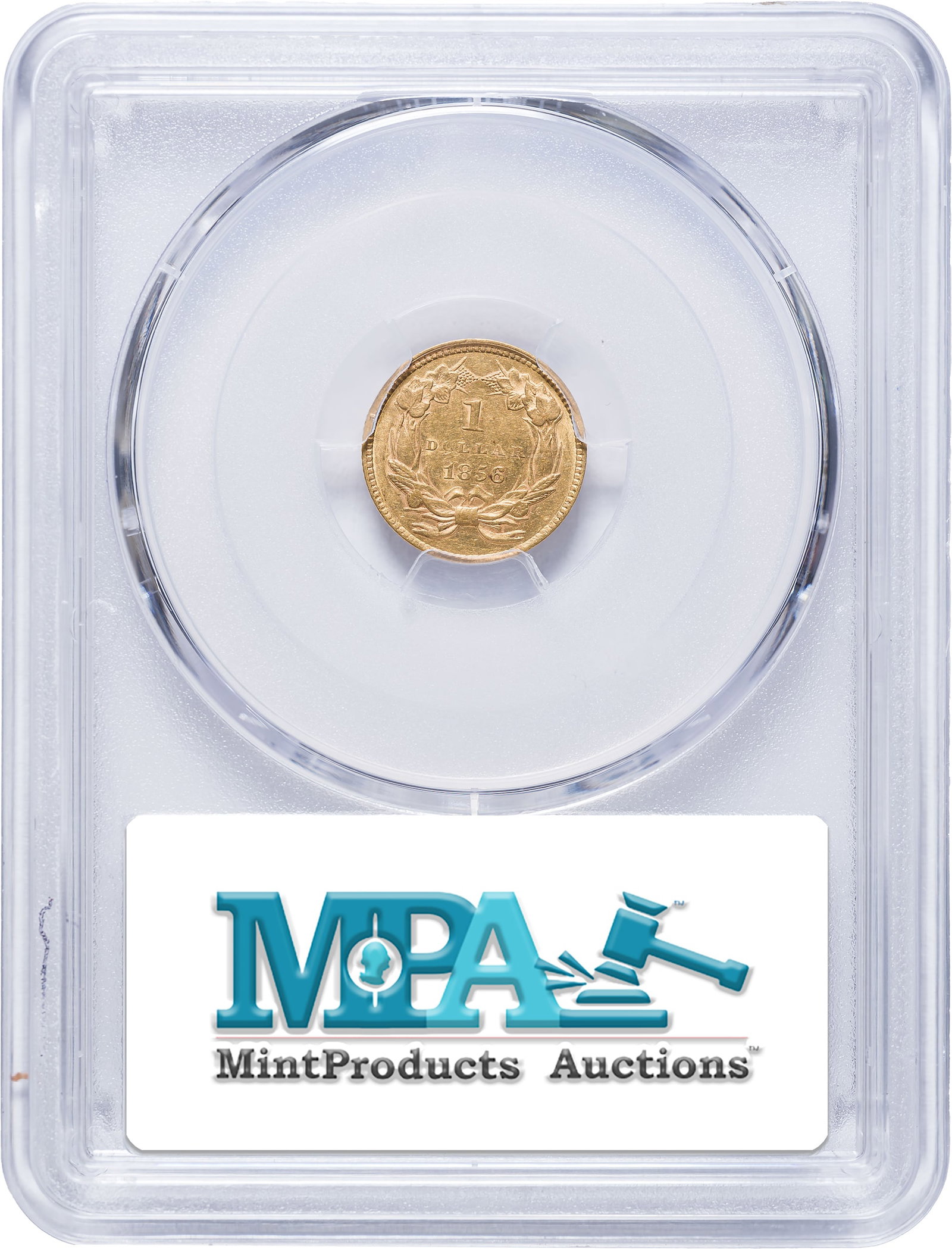 PCGS AU-58 1856 $1 Gold - 2