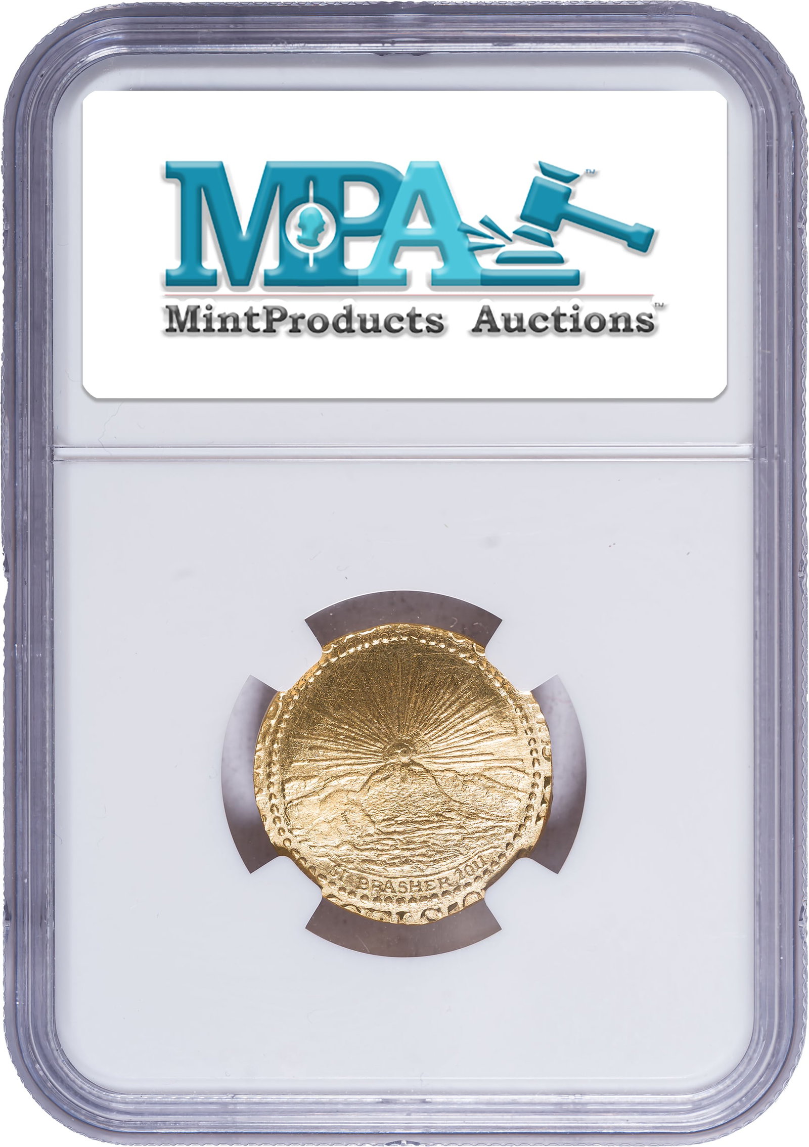 Gem BU "1787" Brasher Half Doubloon Gold - 2