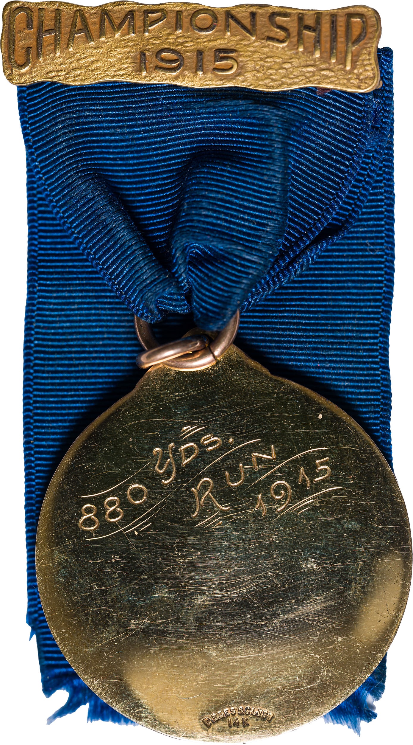 1915 14K Gold Military Athletic League Medal - 2