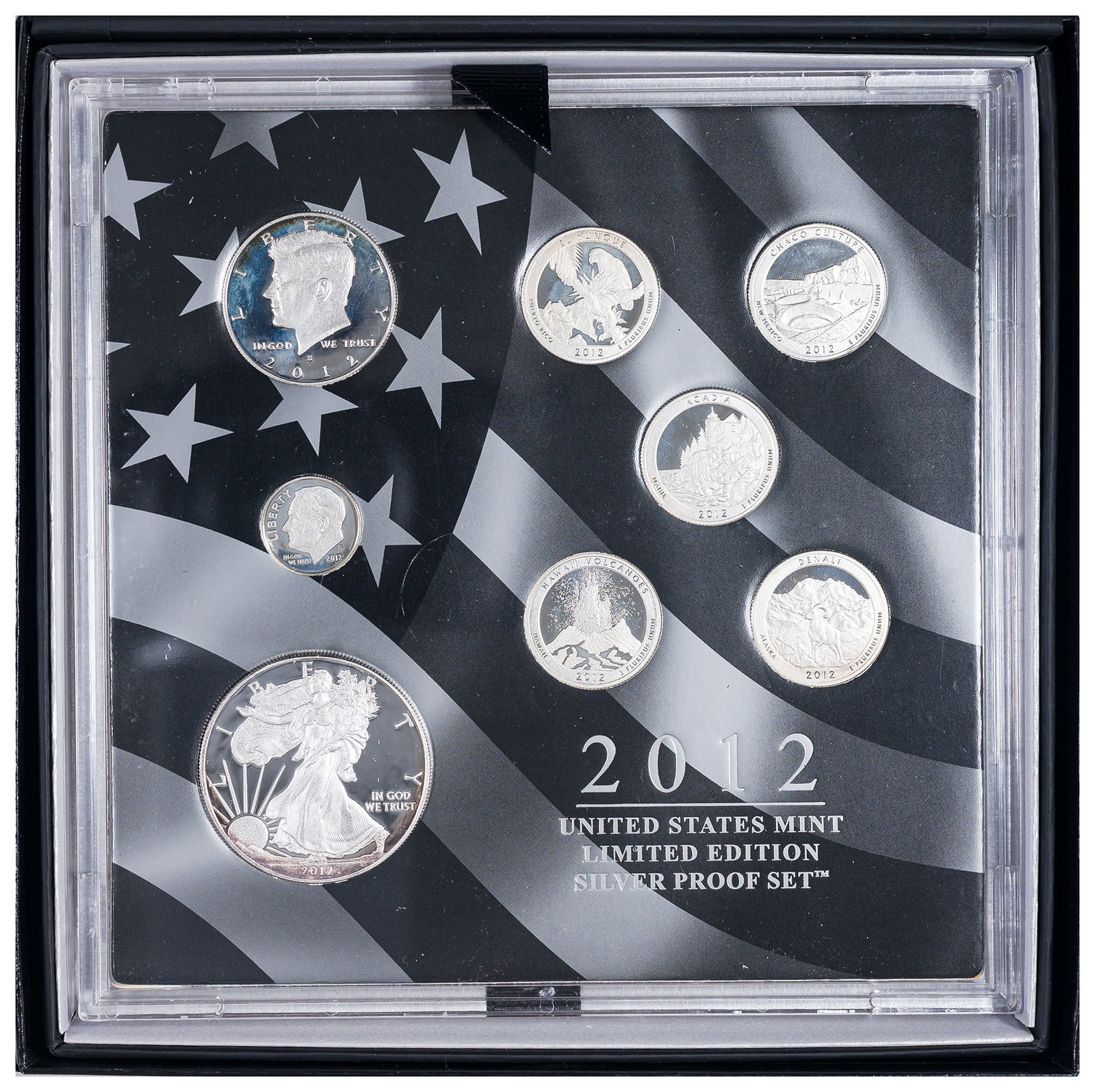 2012 Limited Edition Proof Set: Includes 8 gem silver proof coins including a silver eagle. Housed in OGP.