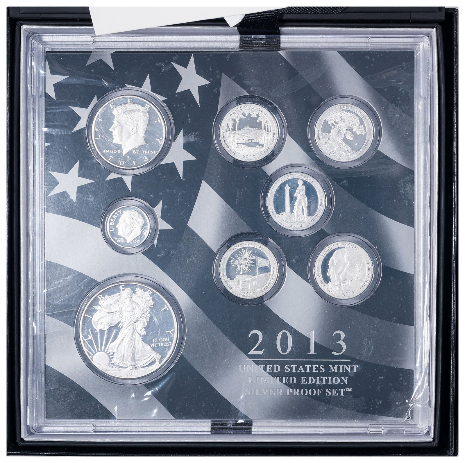 2013 Limited Edition Proof Set: Includes 8 gem silver proof coins including a silver eagle. Housed in OGP.