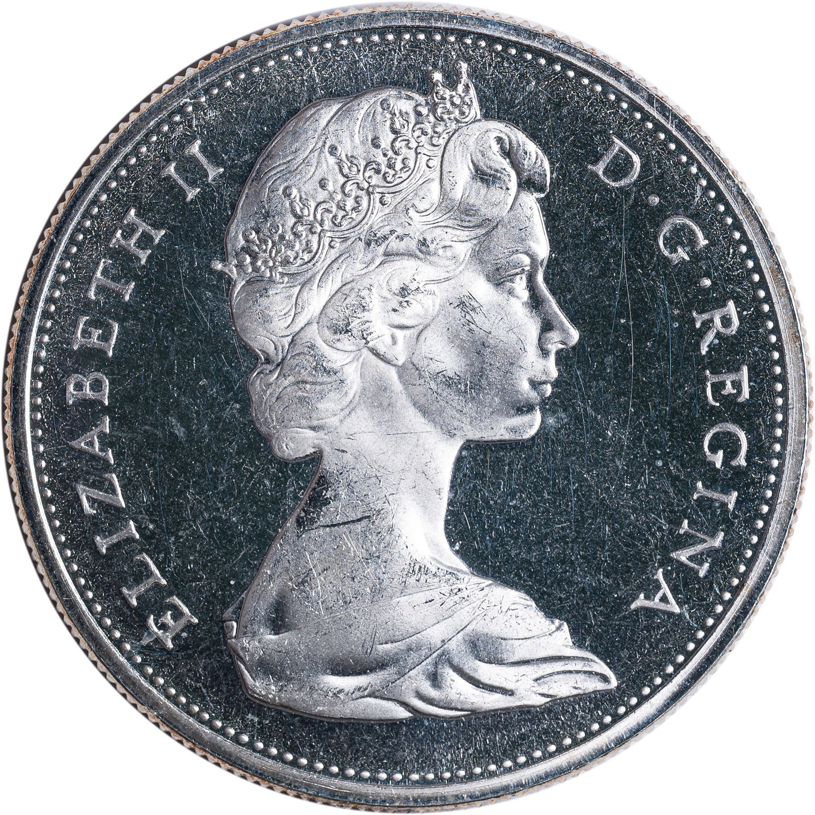 Cameo 1965 Canadian Silver Dollar - 2