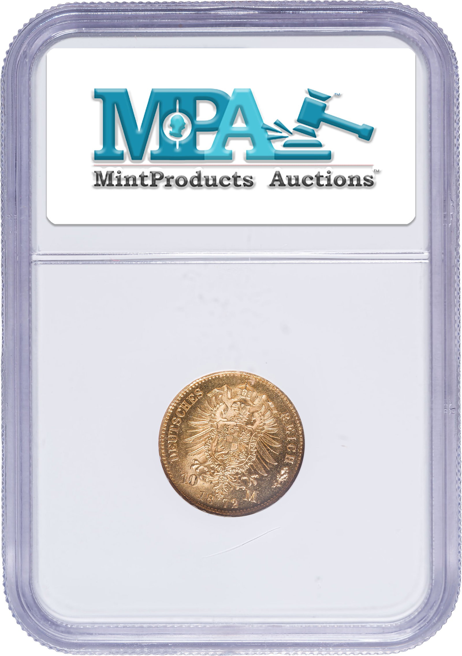 German States. NGC MS-67 1872-A Gold 10 Marks - 2